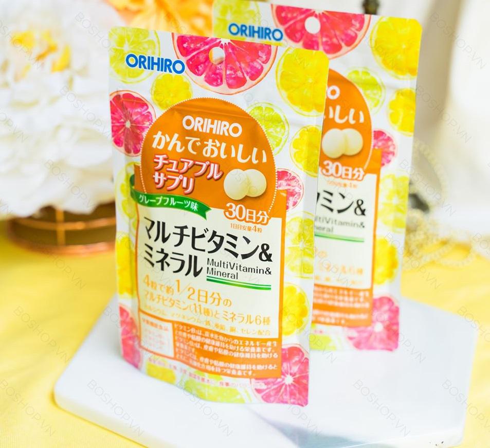 Kẹo bổ sung vitamin tổng hợp và khoáng chất Orihiro Nhật Bản