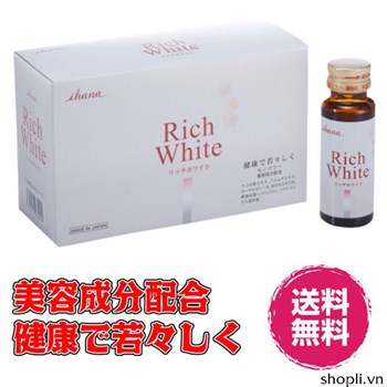 Nước Uống Trắng Da Collagen Rich White Ihana Nhật Bản (set 30 lọ)